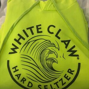 White Claw Neon Yellow/green RARE  Hoodie front pocket